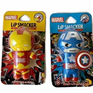 Lip Smacker Marvel Superhero Bundle of Iron Man and Captain America  Lip Balms